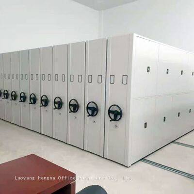 Custom Steel Mobile Shelving | White Powder Coated Filing Racks