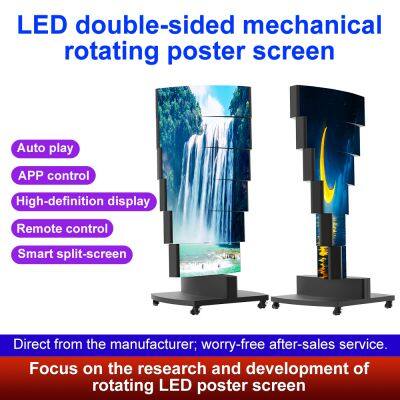 Double-sided Mechanical Rotating LED Advertising Machine; Indoor LED Poster Screen; Full-color LED Display Screen; Shopping Mall Mirror Screen. photo-2