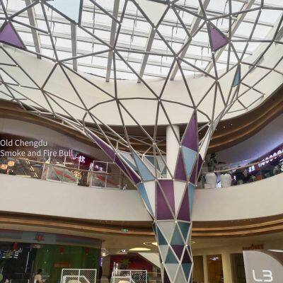Decorative Stainless Steel 304# Spherical Grid Structure, Glass Roof for Exhibition Hall Lobby, Glass Roof for Hospital, Shopping Mall and Wanda Atrium photo-2