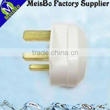 90 degree white pvc euro plug adapter UK type