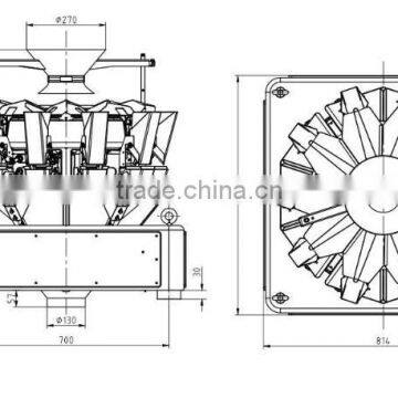 0.3L Hopper Super Mini 14 Head Multihead Combination Weigher photo-5