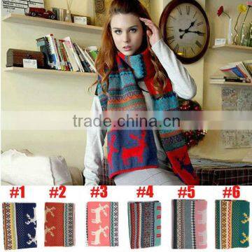 Fashion Knitted Dear Women Winter Scarf