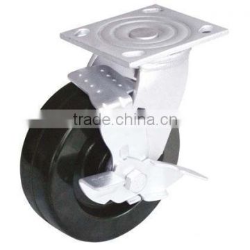 6*2 inch heavy duty phenolic caster with side brake