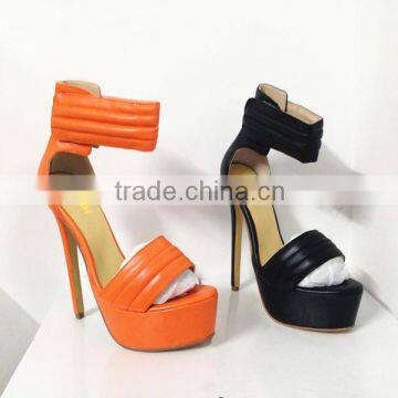 Ankle Strap Fancy Sandals China Catwalk Factory 16CM Sky High Platform Women High Heel Sandals Ladies photo-2