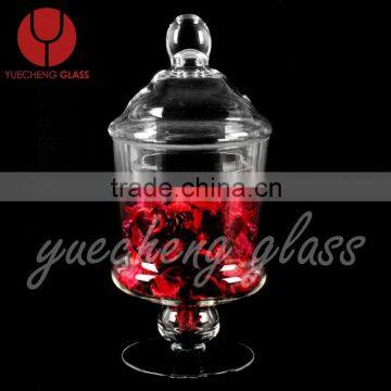 Wedding decorative cheap clear glass candy jar