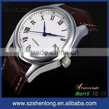 genuine leather watch,genuine leather watch with stainless steel back,genuine leather watch