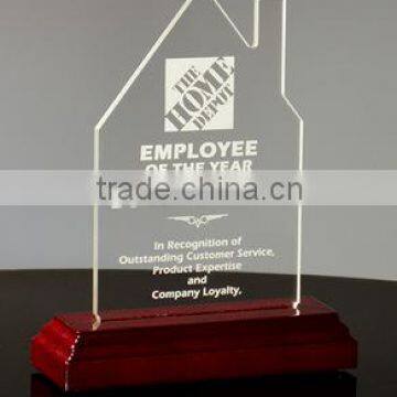 Chinese clear PMMA trophy,transparent PMMA trophy, customized PMMA trophy