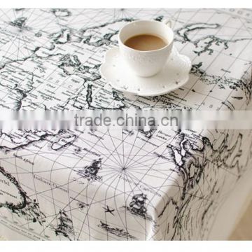 2016 New Style design of map tablecloth embroidery design tablecloth