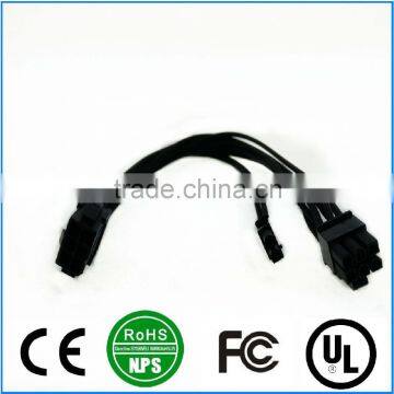 wire harness 6 pin to 6+2 pin atx power extension cable for computer motherboard