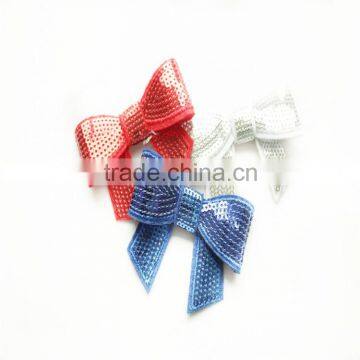 Unique 12cm Big Sequin Hair Bowknot Hair Decoration,girly Hair Bow Headband photo-2