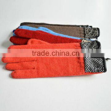Glover winter&autumn Comfort knitted gloves with mesh or Leopard print