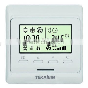 Air conditioner thermostat with LCD