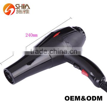 220V Black Human Travel Hotel Hand Hair Dryer Dc Motor Hair Salon Prodcuts Cold Air