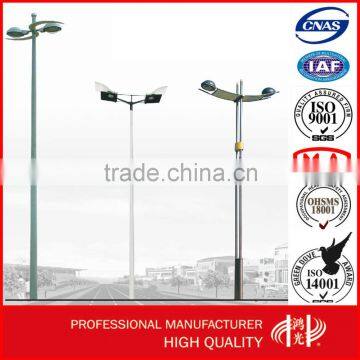 Double Arm LED Street Light Poles Post Galvanization Colored 13m