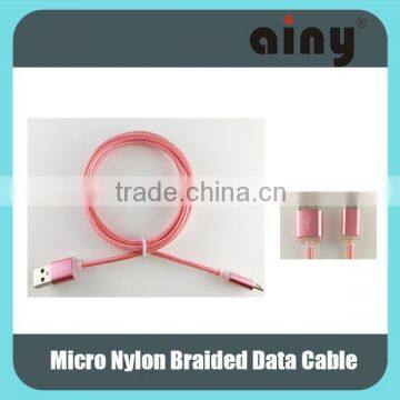 super flexible micro usb cable with nylon braided insulated material