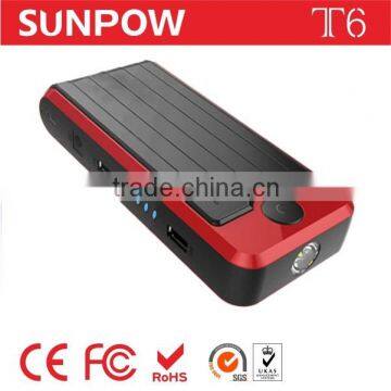 SUNPOW portable power bank 12v dual usb car charger jump starter