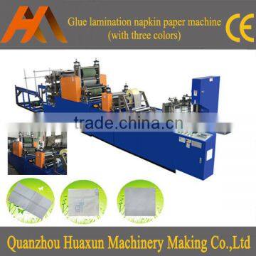 Automatic dinner table printing folding serviette tissue machine