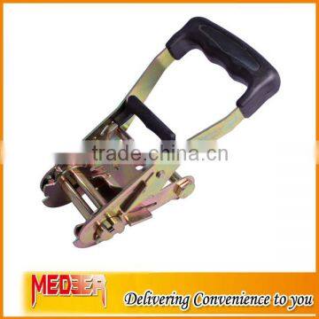 2inch rubber coated handle ratchet buckle for tie down strap