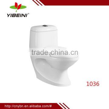 Bathroom colored one piece ceramic toilet