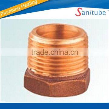 brass threaded male end cap with hex head at wholesale price.