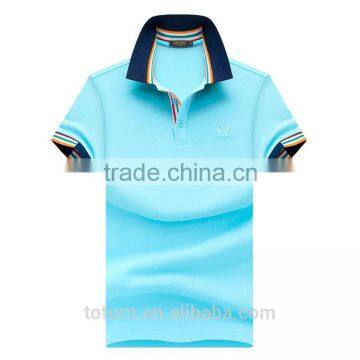2016 Hot design Summer men t-shirt short-sleeved t-shirt tide cotton polo shirt fabric t-shirt polo for men