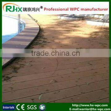 Non-slip wpc crack-resistant decking/ wood plastic composite decks