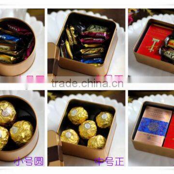 alibaba china decorate 3 size gold tin box wedding favor boxes/decorative boxes for sweets