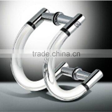 New design factory supply price PSS mid-crystal pull door glass handle diamond cut