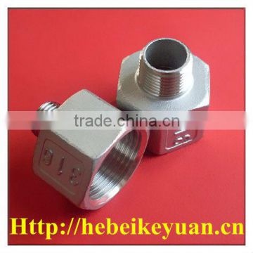 stainless steel bsp male to npt female hex nipple