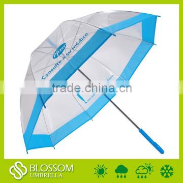 2016 Transparent umbrella, custom print umbrella,clear plastic umbrella                        
                                                Quality Choice