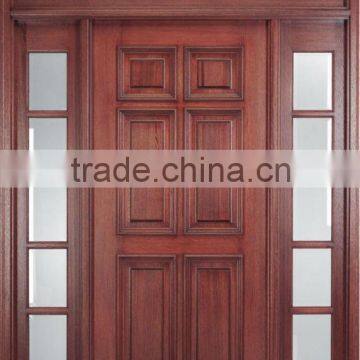 Luxury Glass Inserts Wooden Main Entrance Doors Design Exterior DJ-S8440MSTHS