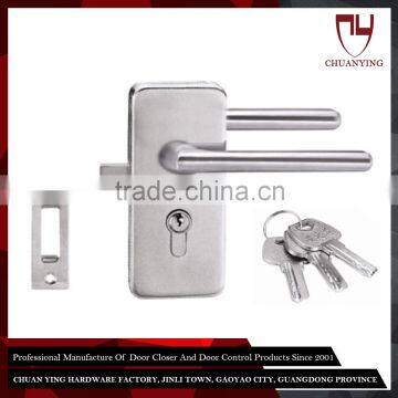 European Style Stainless Steel T Handle Lock For Glass Door