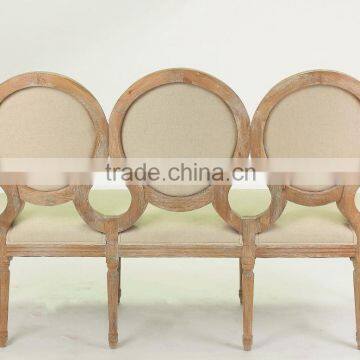 Hand Carved Wooden Sofa Classic French Style Wooden Sofa(CH-206-Oak) photo-3