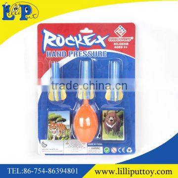 Super power air pressure soft rocket toy