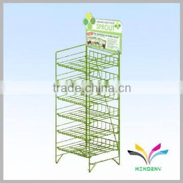 China Adjustable Shopping Mall Colorful Metal Bread Shelf for display                        
                                                Quality Choice