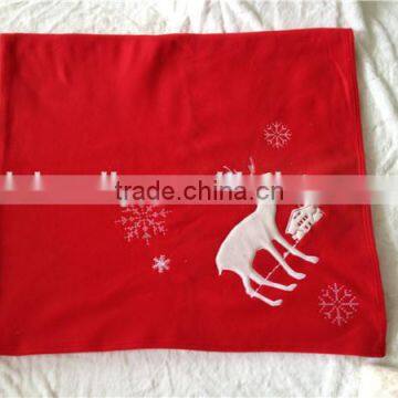 reindeer embroidery Christmas holiday cushion cover