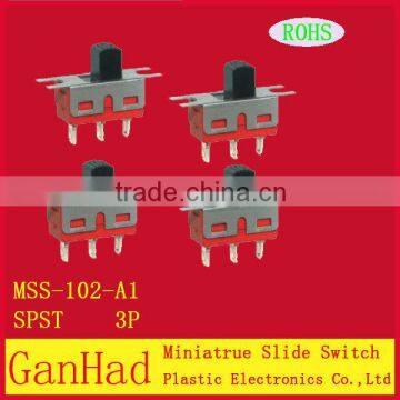 AC slide switch of red & miniature slide switch