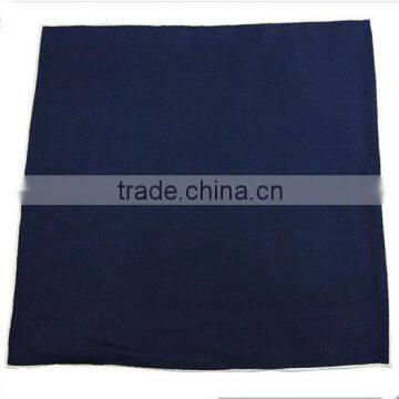 Hand Made Contrast Color Margin Pocket Square Silk photo-4