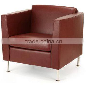 brown leather arm chair CH009