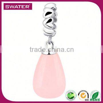 Jewelry Wholesale Pink Glass Charm photo-2