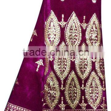 Indian Fabric Silk african fabric,velvet with sequinse in winter CL2072-7