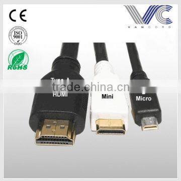 high-end gold plated OFC 1080p high speed HDMI wire