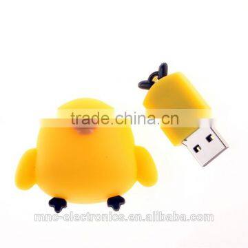 Lovely promotion gift pvc material cartoon chicken shaped 8GB, 16GB usb flash memory pen drive                        
                                                                                Supplier's Choice