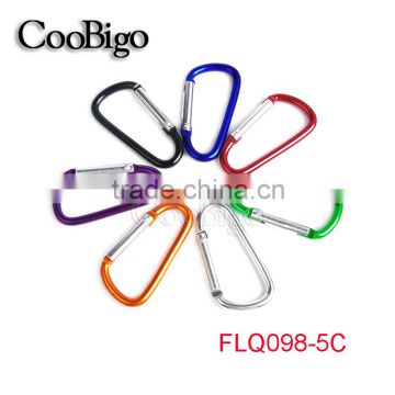 Multicolor Aluminum Spring Carabiner Snap Hook Hanger Keychain Hiking Camping #FLQ098-5C(Mix-s)