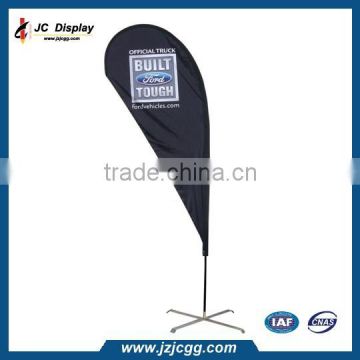 Teardrop Flag With Cross Base