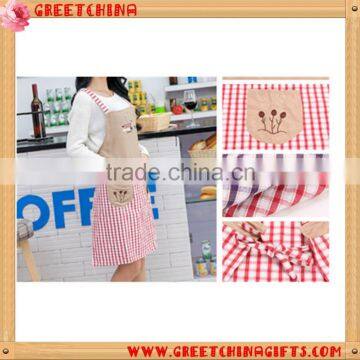 Cotton promotional kitchen apron with logo/kitchen apron/customized cooking apron