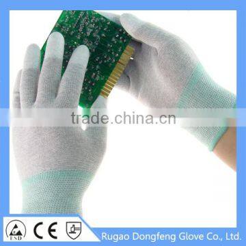 PU Fingertips Nylon Carbon Fiber ESD Antistatic Glove