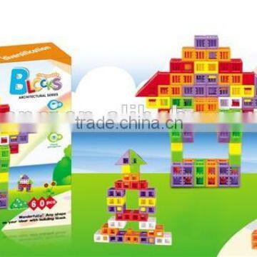 BNE100854 60pcs Architectural Series plastic Educational building block