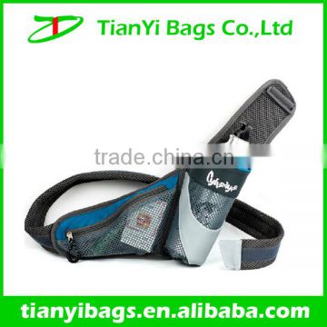 Mesh belt running waist bag with water bottle holder