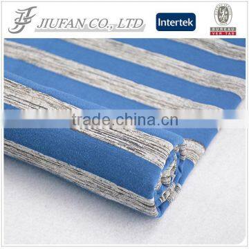 Jiufan textile hockey jerseyand nfl jersey strip knitting fabric with spandex